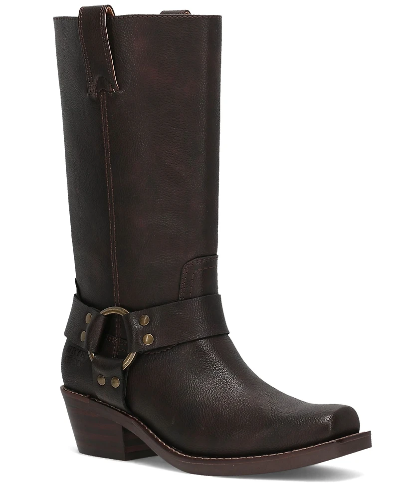 Frye and Co. Women's Lorrie harness 12 Square Toe Tall Boots