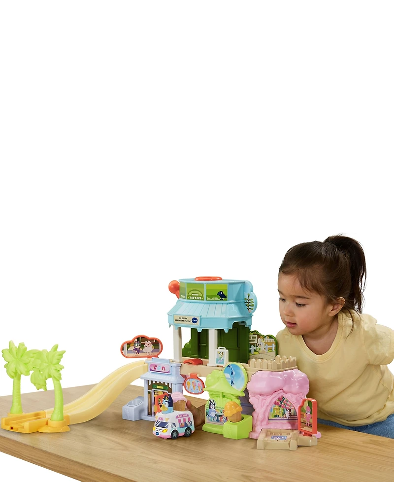 Bluey Ice Cream Adventure Playset Interactive Pretend Play Track Set with SmartPoint Sounds & Ice Cream Truck, Ages 1.5+