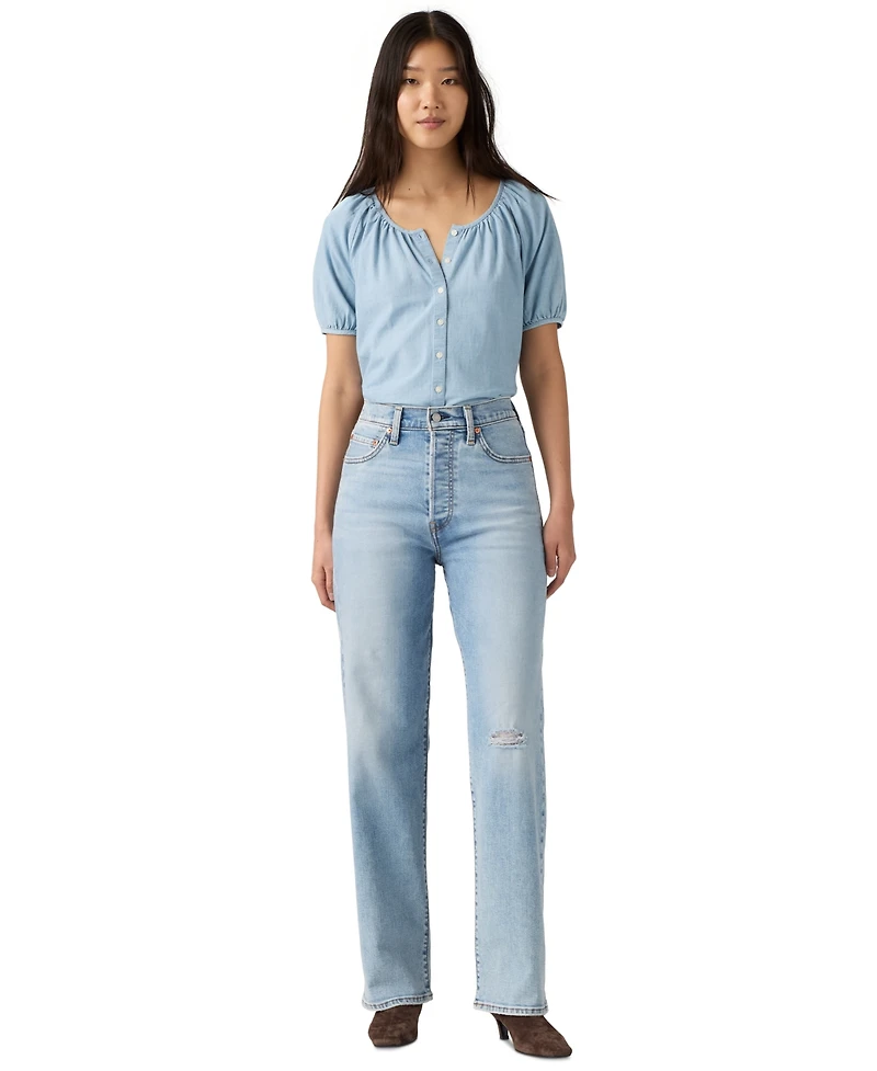 Levi's Women's Ribcage High-Rise Straight-Leg Jeans