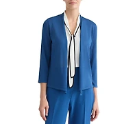 Kasper Women's Open-Front A-Line Cardigan