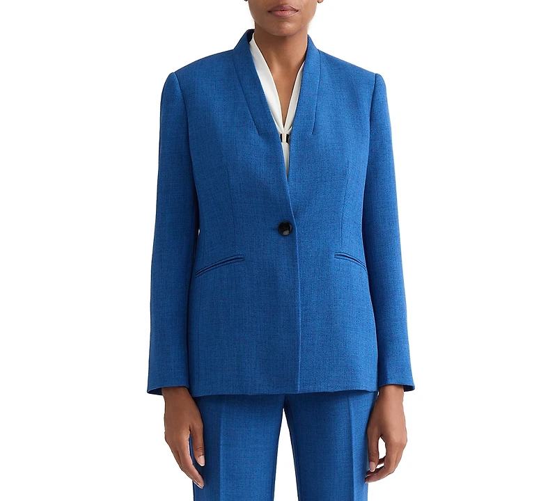 Kasper Women's Collarless One-Button Jacket, Regular & Petite