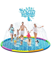 Aofar Splash Pad Sprinkler Play Mat Dogs Pool Outdoor Fountain Pets