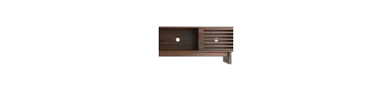 homfan 55/63 Inch Tv Stand, Farmhouse Tv Stand with Louvered Door, Mid Century Entertainment Center with Storage