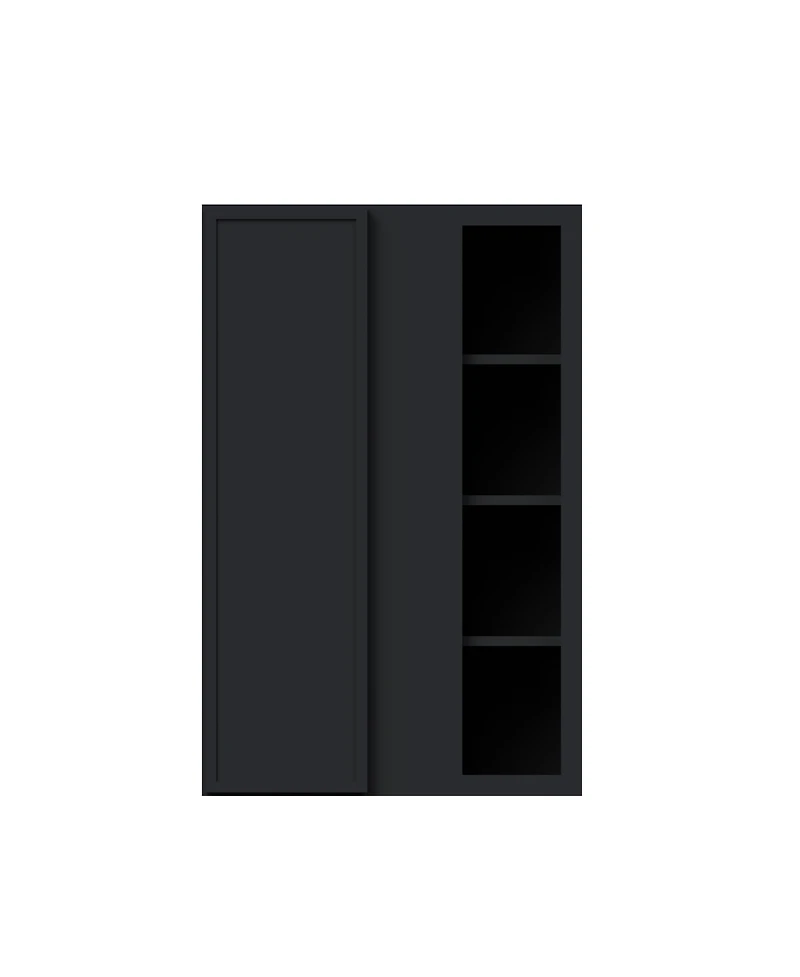 Boyel Living 42 Inch Height Standard Corner Wall Cabinets, Ready to Assemble Kitchen Cabinet with Solid Wood Frame, Soft-Close Slides and Hinge