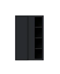 Boyel Living 42 Inch Height Standard Corner Wall Cabinets, Ready to Assemble Kitchen Cabinet with Solid Wood Frame, Soft-Close Slides and Hinge