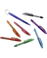 Pentel Rsvp Mini Ballpoint Pen, (1.0mm) Medium Line, 24-Assorted Ink (A/B/C/D/F/P/S/V) in Clear cylinder pack
