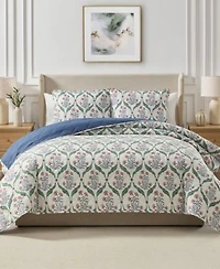 Seventh Studio Trellis Floral Quilted 3 Piece Quilt Sets