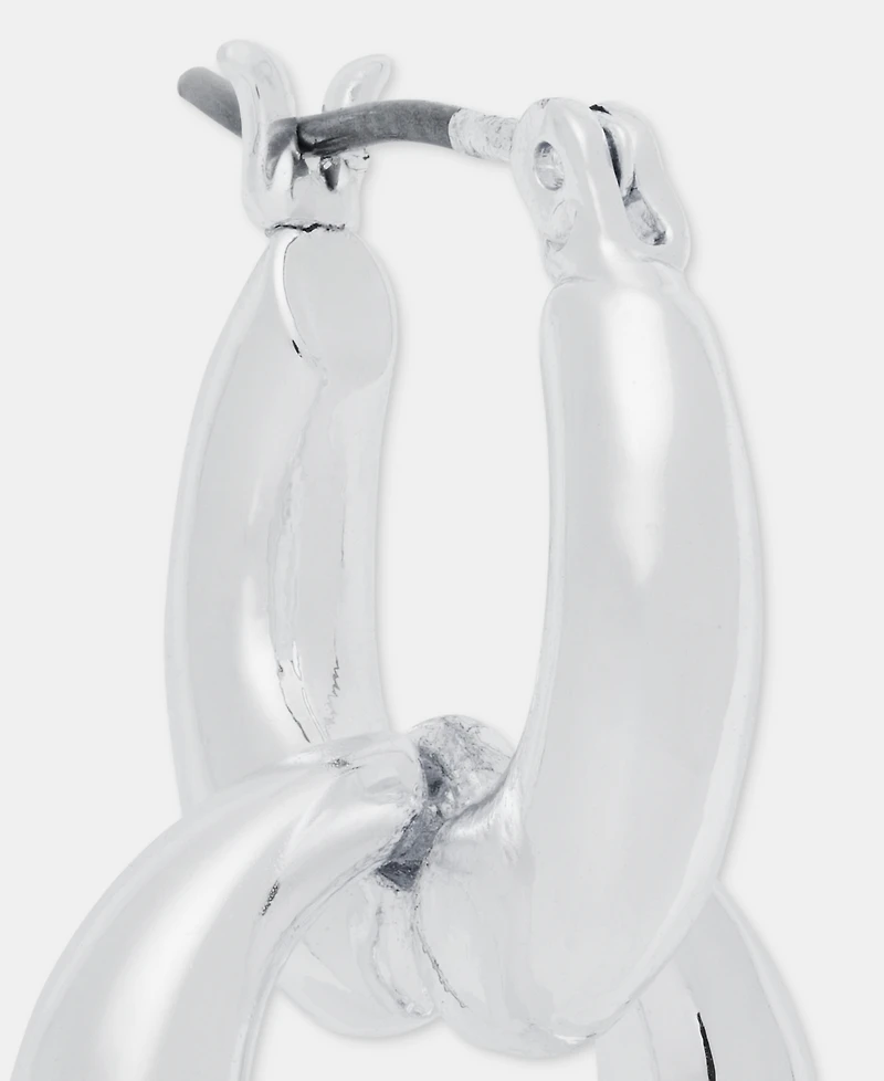 Anne Klein Puffy Linked Drop Earrings