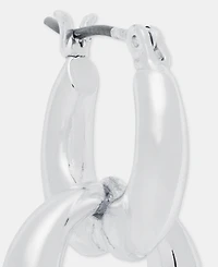 Anne Klein Puffy Linked Drop Earrings