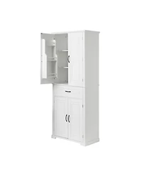 Midola Bathroom Storage Cabinet with Doors and Drawer, Multiple Storage Space, Adjustable Shelf for Bathroom