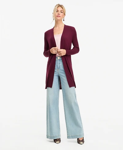 I.n.c. International Concepts Women's Duster Open-Front Ribbed Cardigan, Macy's Exclusive