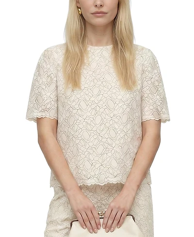 Lily and Lionel London Women's Calippo Lace Short Sleeve Top