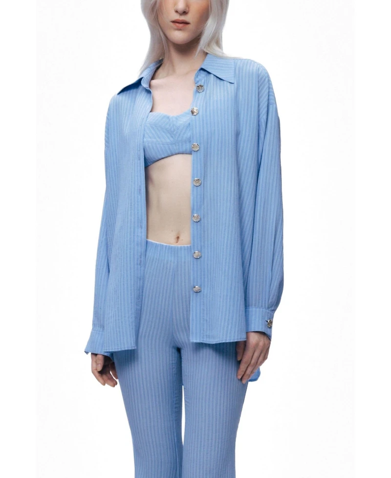 Nocturne Women's Bustier-Detail Shirt
