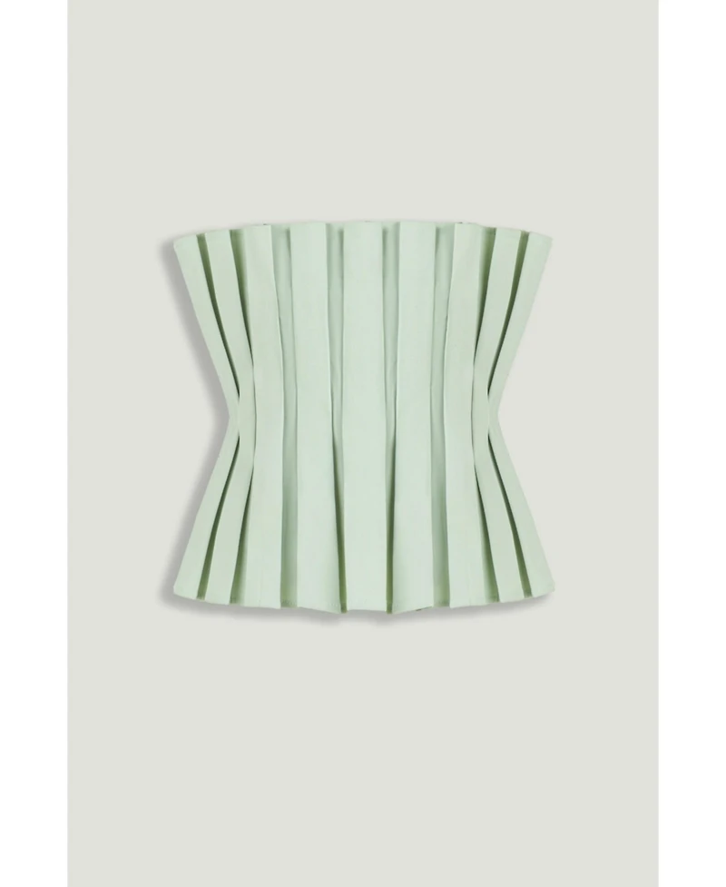 Nocturne Women's Pleated Strapless Bustier Top