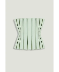Nocturne Women's Pleated Strapless Bustier Top
