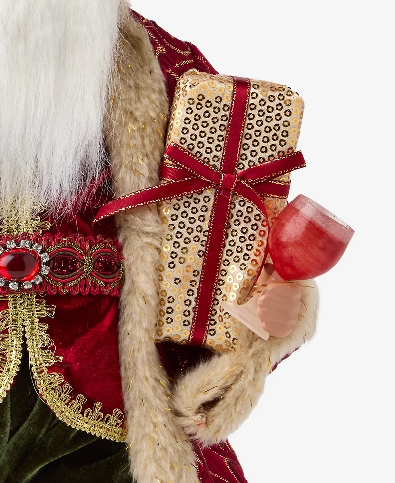Holiday Lane Heritage Wine-Toting Standing Santa, Macy's Exclusive