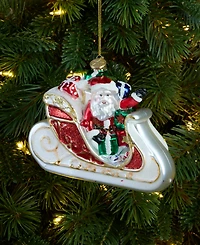 Macy's 100th Thanksgiving Day Parade Glass Sleigh Ornament, Macy's Exclusive