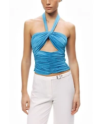 Nocturne Women's Cut-Out Draped Blouse