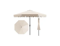 Lucky One 10 feet Patio Market Umbrella with Crank Tilt Outdoor Table Umbrella