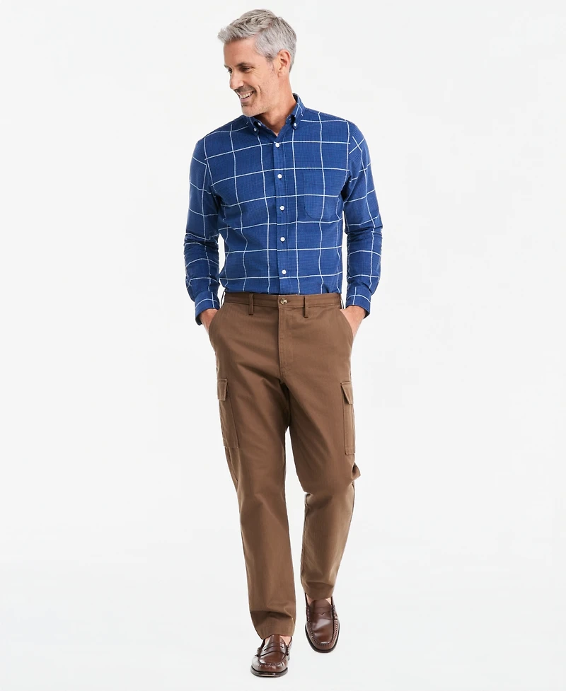 Club Room Men's Wide-Fit Dobby Stripe Cargo Pants, Macy's Exclusive
