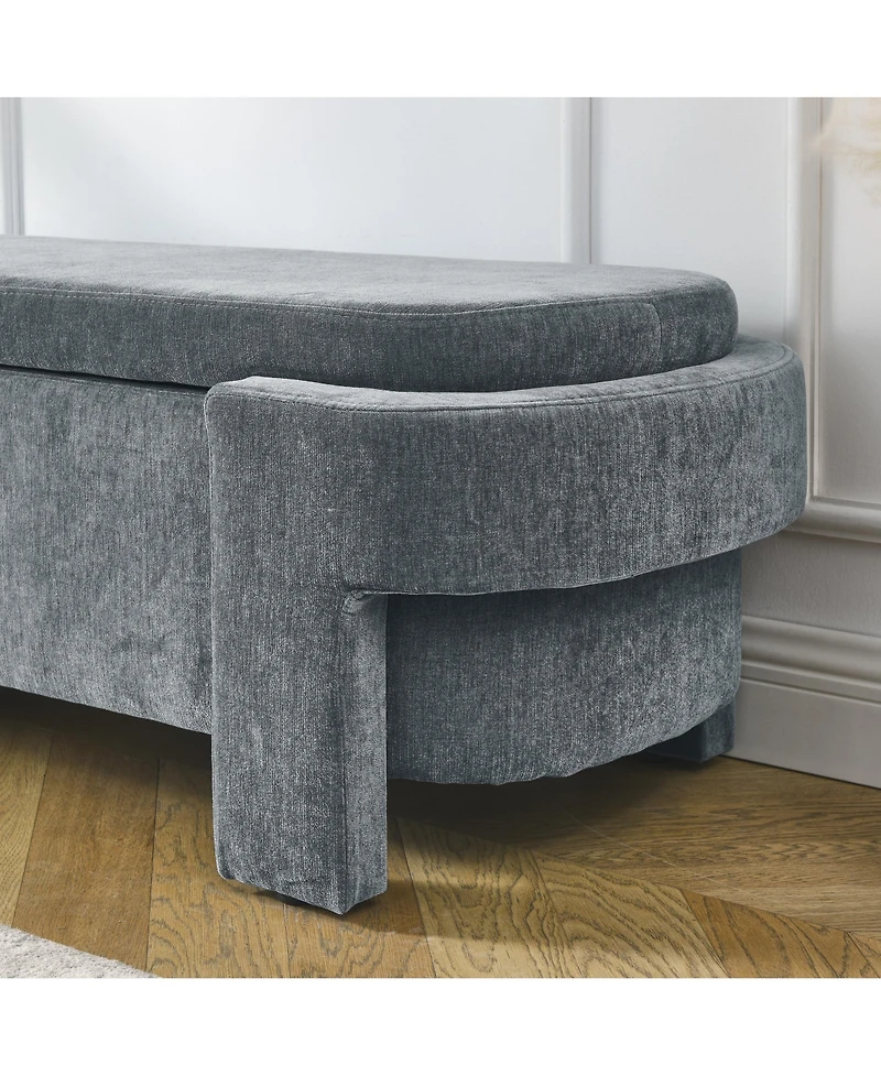 Flynama 51.5" Chenille Large Storage Bench