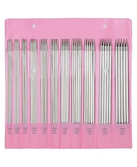 Aeelike 55-Piece Double Pointed Knitting Needles Set, 11 Sizes, 2mm to 6mm, Stainless Steel Short Knitting Needles
