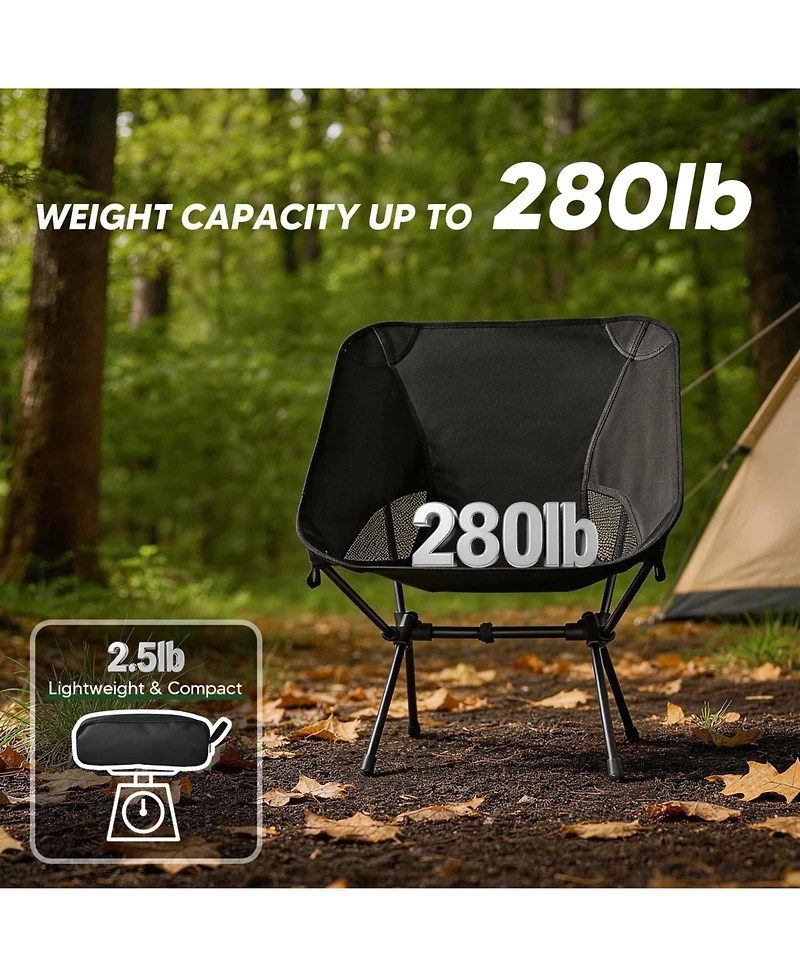 Clihome Portable Folding Camping Chair with Carry Bag