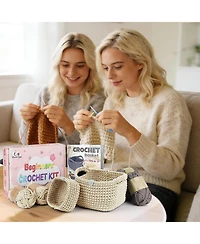 Aeelike 27Pieces Crochet Basket Kit