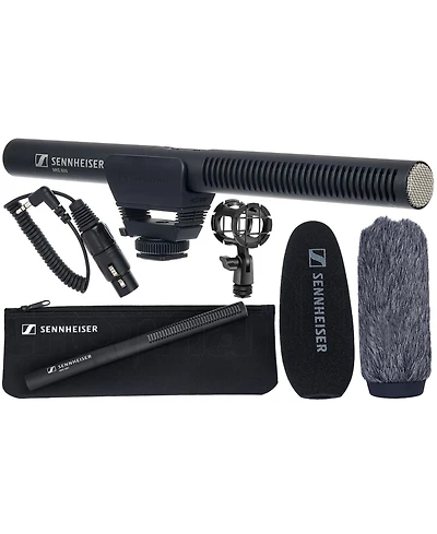 Sennheiser Mke 600 Shotgun Microphone Kit with Shockmount, Xlr Adapter and Windscreens for Video and Dslr