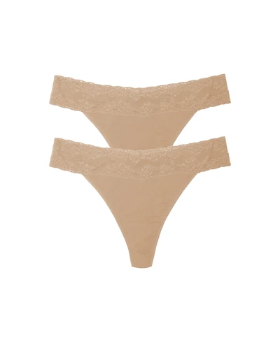 Natori Women's Bliss Perfection One Thong 2-Pack