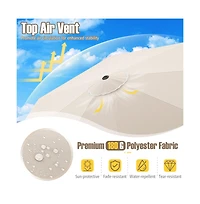 Boyel Living 10 Feet Patio Umbrella Outdoor Market Umbrella with Crank Tilt Adjustment