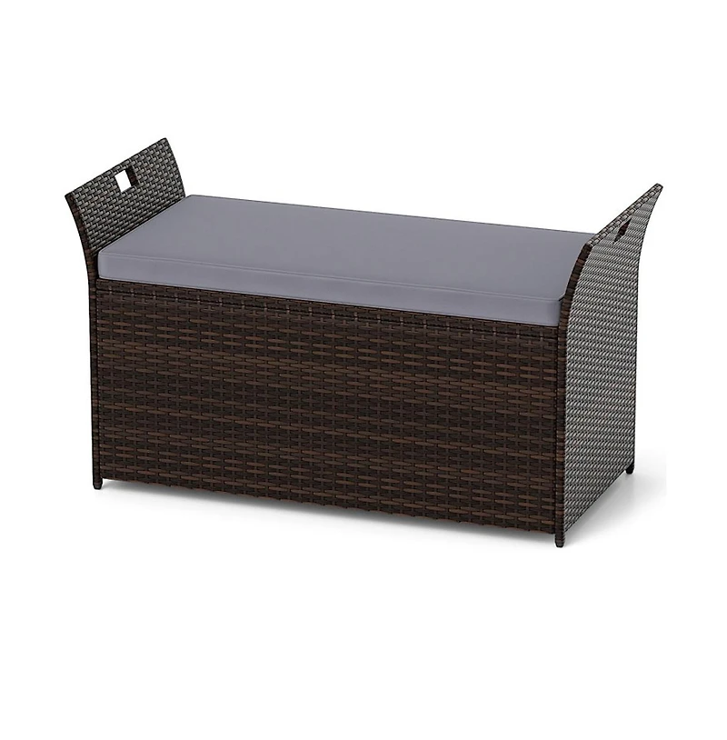 Boyel Living Outdoor Bench with Hand-woven Pe Rattan Wicker and Side Handles