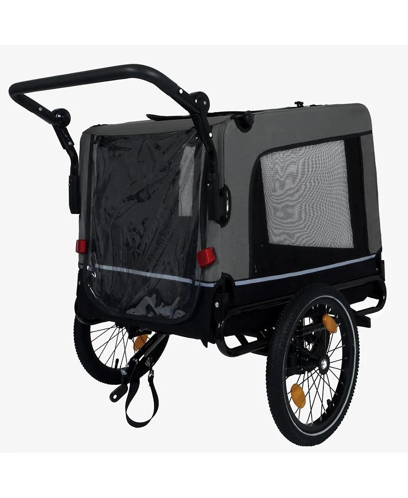 Streamdale Furniture Extra Large 2 in 1 Pet Bike Trailer and Stroller Up to 88 lbs