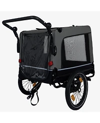 Streamdale Furniture Extra Large 2 in 1 Pet Bike Trailer and Stroller Up to 88 lbs