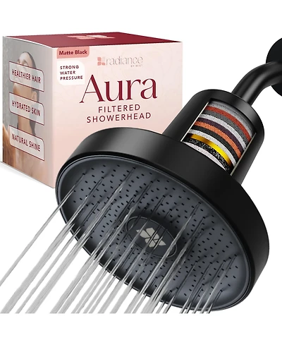 Radiance by Mist Radiance Filtered Aura Shower Head with Replaceable Filter, Improves Skin, Hair, and Nails