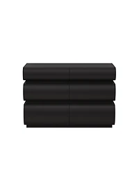 Rainsken Modern Minimalist 6 Drawers Dresser, 43.3" Multi-Functional Storage Cabinet, Chest of for Entryway, Living Room and Bedroom