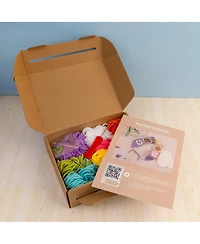 John Bead Granny Square Headband Floral Crochet Diy Kit for Beginners