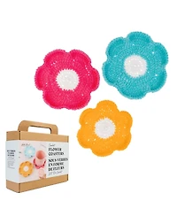 John Bead Flower Coasters Floral Crochet Diy Kit for Beginners