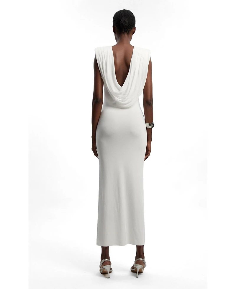 Karen Millen Women's Plunge Back Sleeveless Maxi Dress