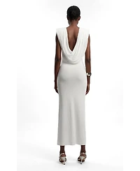 Karen Millen Women's Plunge Back Sleeveless Maxi Dress