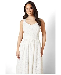 Oasis Women's Embroidered Broderie Midi Dress