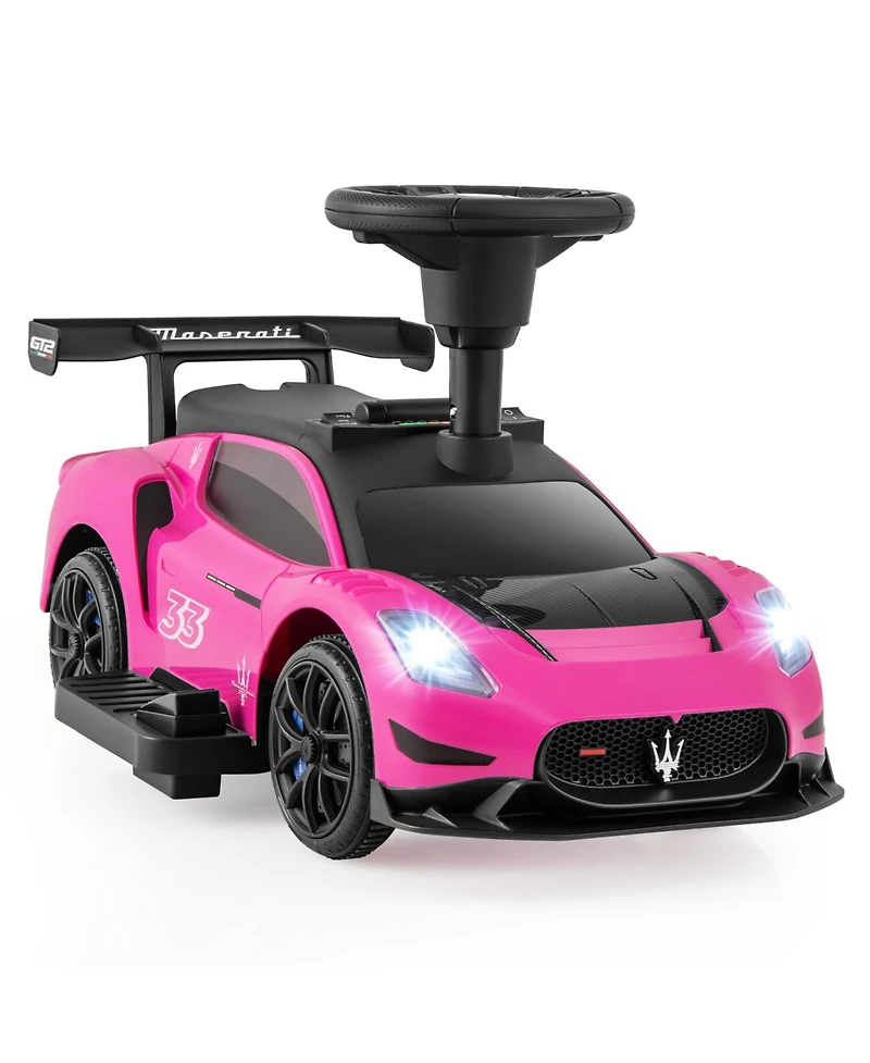 Mecale 6V Electric Maserati Licensed Push Car with Foot Pedal and Music