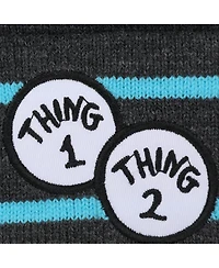 Dr. Seuss Thing 1 and Thing 2 Toddler Cuffed Pom Beanie and Gloves Set