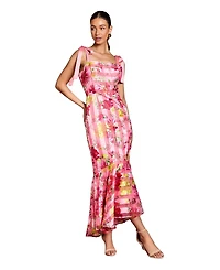 Coast Women's Printed Organza Bow Maxi Dress