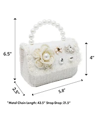 Puttisu Girls Royal Camellia Tweed Handbag