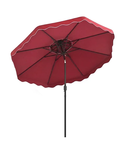 Sugift Patio Umbrella with Push Button Tilt and Crank