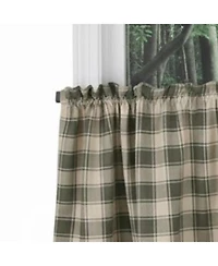 Ellis Curtain Country Check Tailored With 1.5" Rod Pocket Window Tiers Mist