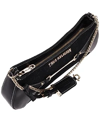 True Religion Women's Zip Top Denim Shoulder Bag