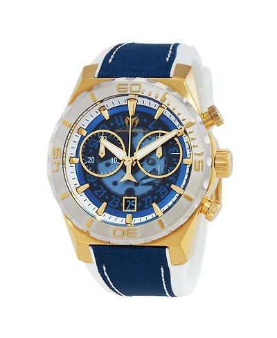 Techomarine Men's Tm-519007 Reef Shark Quartz Chronograph , Transparent Dial Watch