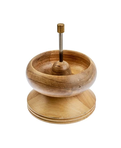 John Bead Wooden Bead Spinner with 2 Beading Needles, Manual String Bead Loader, Spinning Tool for Diy Craft Jewelry Making